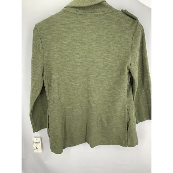 Maison Jules Green Knit Military Jacket Size S - Picture 4 of 4